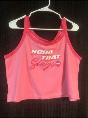 Women’s Pink Poppi ‘Soda That Slays' Crop Tank Top